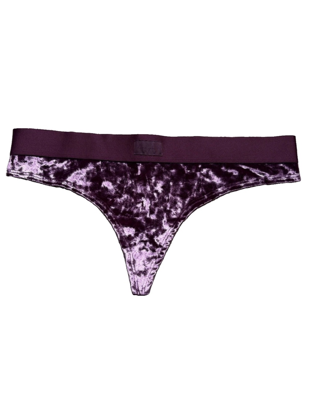 Victoria's Secret PINK velvet mesh purple thong